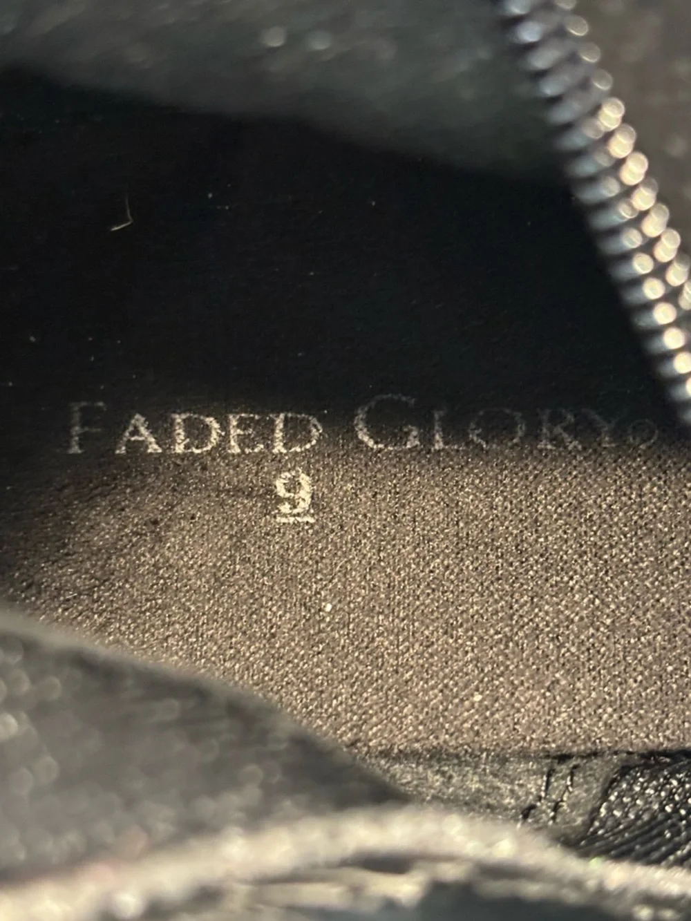 FADED GLORY Lorna Black Winter Boots Size 9